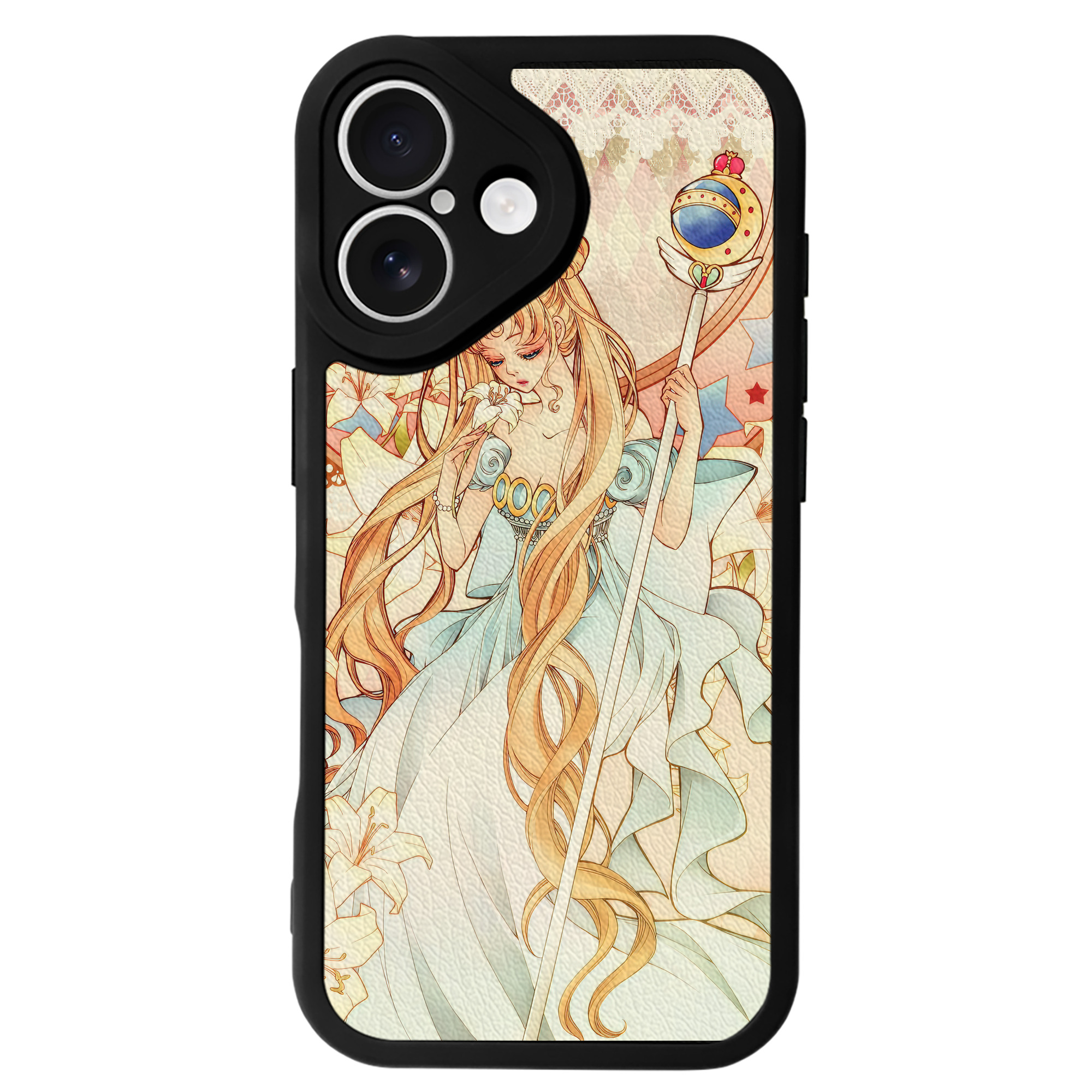 （画像用） 美少女戦士セーラームーン Sailor Moon 【iPhone 16シリーズ対応】シリコンスマホケース（レザー調） 材質：シリコン
